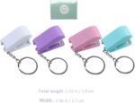 Heavy Duty Keychain 5 Pieces Mini Stapler, Tiny Office Stapler Small Keychain Staplers Hand Staplers Portable Desktop Stapler for Office Stapler DIY Tools - Image 2