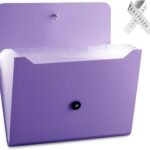 13-Pocket Expanding Accordion-Style Folder – Stylish Organizer for Work, School, and Home Office (Deep Purple)