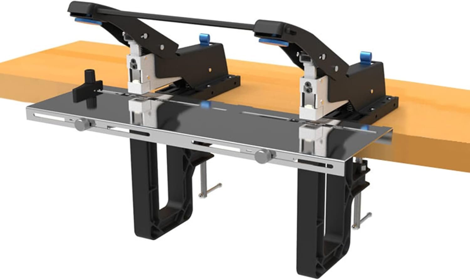 51oPNIRJ-VL._AC_SL1500_.jpg Manual Flat Saddle Heavy Duty Saddle Dou-Head Adjus Margins Capacity of 50 Pages Clip Book Binding Machine for Factory Office and Home - Image 1