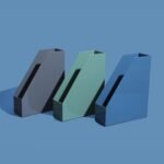 Magazine File Holder 2-Pack | Sturdy Plastic Vertical Organizer Box with Rubber Feet | Sage Green Desk Accessories for Modern Office - Image 2