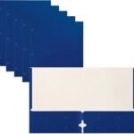 Blue Dual-Pocket Folders (Pack of 50, Letter Size) – Durable Paper Folders for Classroom and Office Organization