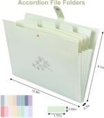 6-Piece Set of 5-Pocket Expanding Folders/Accordion Organizers (A4/Letter Size) – Gold Embossed Pattern, Snap Closure – Ideal for School and Office - Image 2
