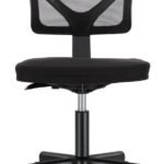 Office Computer Desk Chair, Ergonomic Low-Back Mesh Rolling Work Swivel Chairs with Wheels, Armless Comfortable Seat Lumbar Support for Home, Bedroom, Study, Student, Adults, Black