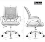 Office Chair Ergonomic Cheap Desk Chair Mesh Computer Chair Lumbar Support Modern Executive Adjustable Stool Rolling Swivel Chair for Back Pain (Black) - Image 2