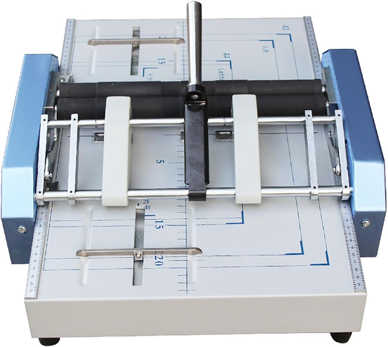 61Gv9UeIpJL._AC_SL1500_.jpg Heavy Duty Par A3 Booklet Making Machine with 20 Sheet Capacity 5 Nail Positions and Support Various Discount Methods Precise Positioning and Re Baffle for School nt Stores - Image 1