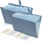 Expanding Accordion-Style Folders (Pack of 2, 8-Pocket Design, Letter Size) – Portable Organizer for Office, Home, and Business Use