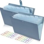 Expanding Accordion-Style Folders (Pack of 2, 8-Pocket Design, Letter Size) – Portable Organizer for Office, Home, and Business Use