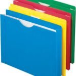 Colored Reinforced File Jackets, 2-Inch Expandable Capacity, Letter Size, Assorted Colors, Pack Of 8