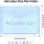 28-Piece Plastic Envelope-Style Folder Set with Snap Closure (A4 & Letter Size) – Suitable for School and Office Use - Image 2
