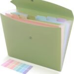 Cute Accordion-Style File Organizer, 8-Pocket Expandable Folder With Colored Tabs; Suitable For School, Office, Hospital, Tax, And Receipt Organization