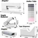 White Office SuppliesWhite Accessoriesand  Disnser Set for Women with   DisnserRemover   Scissor and  for Stunts Office Clerks - Image 2