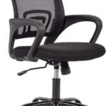 Office Chair Ergonomic Cheap Desk Chair Mesh Computer Chair Lumbar Support Modern Executive Adjustable Stool Rolling Swivel Chair for Back Pain (Black)