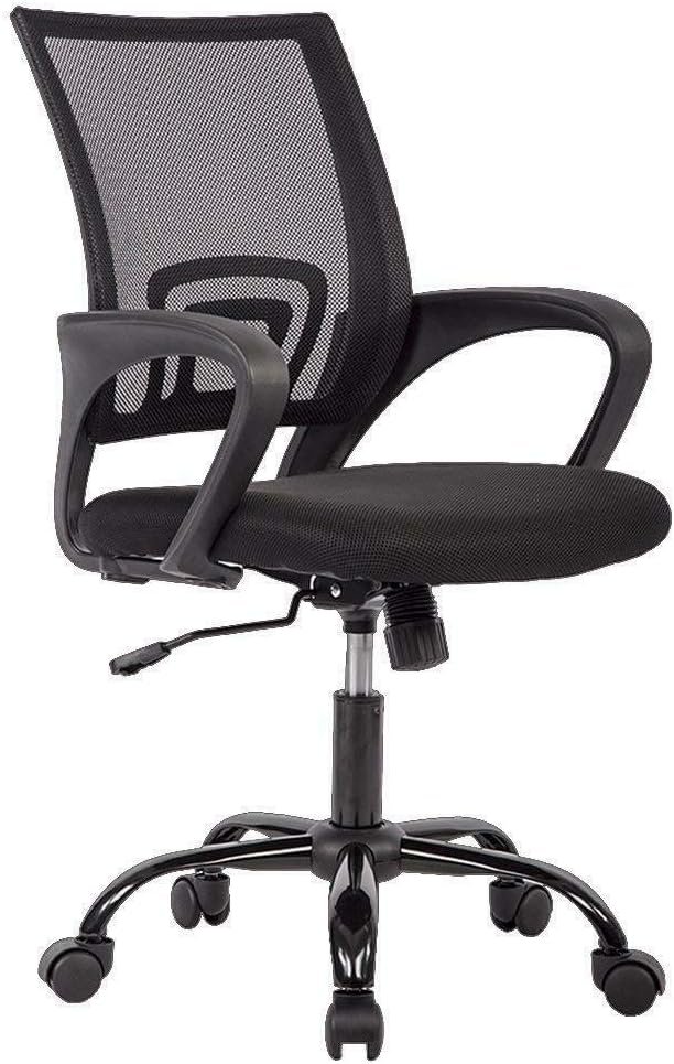 61v2Wcz3VpL._AC_SL1000_.jpg Office Chair Ergonomic Cheap Desk Chair Mesh Computer Chair Lumbar Support Modern Executive Adjustable Stool Rolling Swivel Chair for Back Pain (Black) - Image 1
