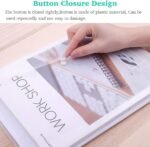 Transparent Document Bags/Envelopes, Waterproof Plastic Material With Snap Closures; Fits A4 Paper (Pack Of 5) - Image 2