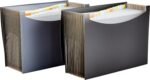 Expanding File Organizer (Letter Size, 13-Pocket, Waterproof, Black/Grey, Pack of 2)