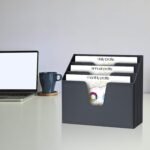 Horizontal Triple File Folder Holder Organizer (Black Color) - Image 2