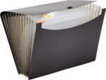 Expanding File Organizer (Letter Size, 13-Pocket, Waterproof, Black/Grey, Pack of 2) - Image 2