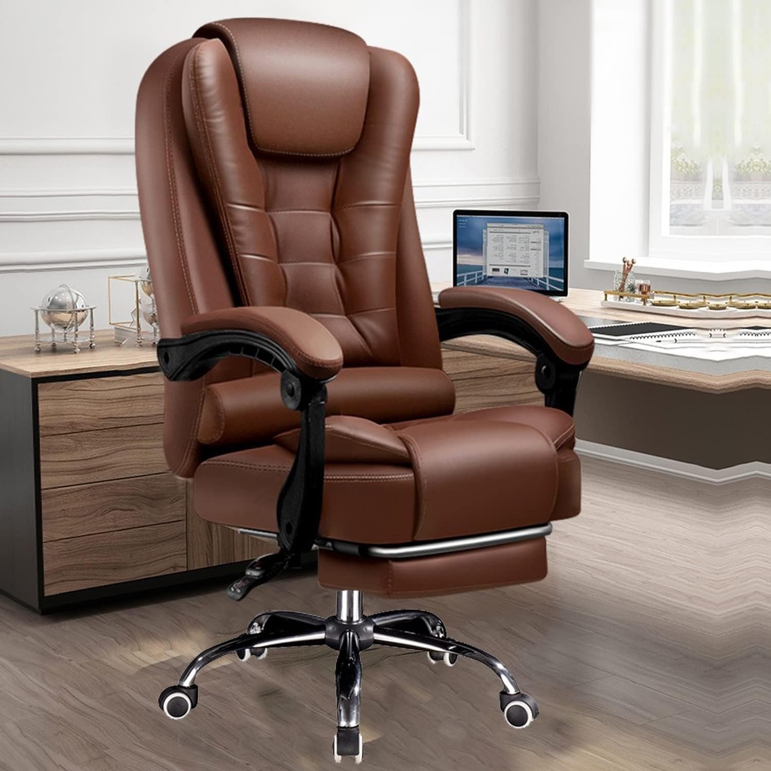 71jIsu41FL._AC_SL1500_.jpg Home Computer Chairs Office Chairs Big and Tall Desk Chair Back Support Computer Desk Chair Ergonomic High Back Chair Executive Big and Tall Chair Suitable for Business Premises. - Image 1