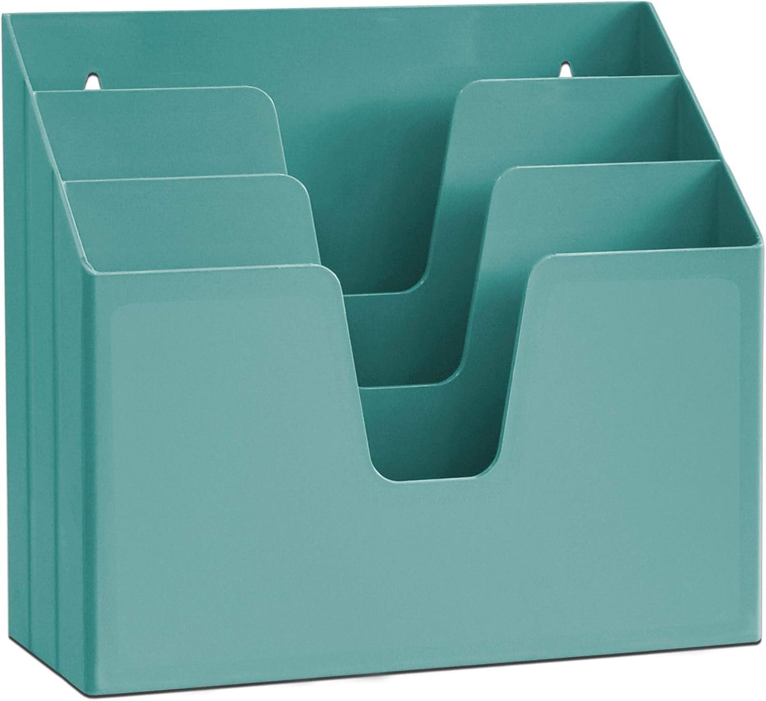 71jUE7q6tnL._AC_SL1500_.jpg Horizontal Triple File Folder Holder Organizer (Solid Green Color) - Image 1