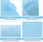 5-Pocket Expanding Folder/Accordion Organizer – Portable Document and Receipt Organizer (Letter Size, Light Blue) - Image 2