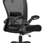 Ergonomic Office Chair, Headrest Desk Chair with Adjustable Lumbar Support, Home Office Swivel Task Chair with High Back and Armrest, Adjustable Height Gaming Chair(Black)