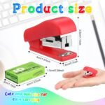 Mini Stapler with Staples, Portable Multicolor Small Stapler, Hand Held Desk Staplers, Cute Office Supply Set for Office College, 4 Colors(30 Pieces) - Image 2