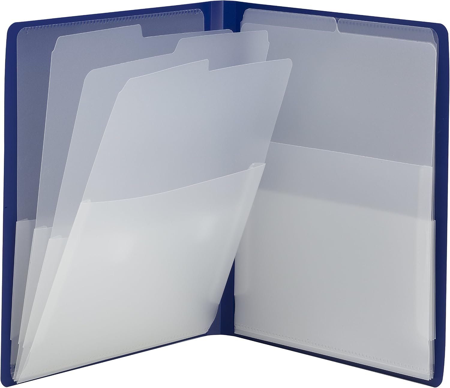 81CGSR2rsoL._AC_SL1500_.jpg Multi-Pocket File Organizer, 8 Pockets, Letter Size, Dark Blue - Image 1