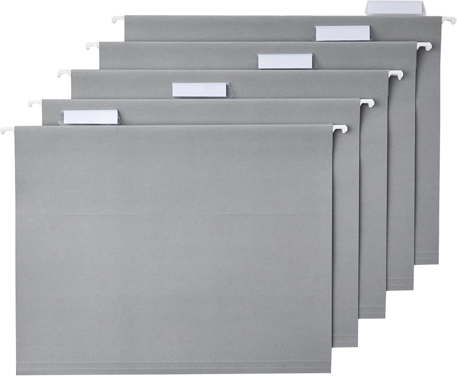 81FqMVZ9T7L._AC_SL1500_.jpg Hanging File Folders With Adjustable Tab Positions For Easy Organization, Letter Size, Gray, Pack Of 25 - Image 1
