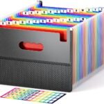 26 Pockets Accordion File Organizer,Expanding Filing Box with Mesh Bag,Expandable  Size Folder, Accordian Document Organizer,Portable Bill/Receipt Folders with A-Z Alphabetical Tabs