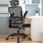 Ergonomic Office Chair, Headrest Desk Chair with Adjustable Lumbar Support, Home Office Swivel Task Chair with High Back and Armrest, Adjustable Height Gaming Chair(Black) - Image 2